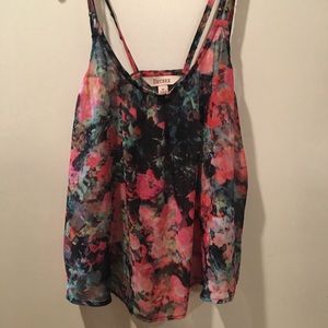 Flowered print tank top